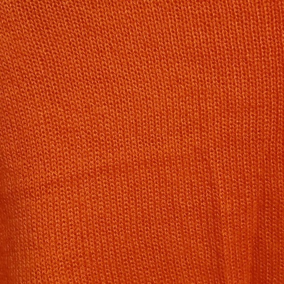 Ly Lexi York Orange V-Neck Light Weight Poncho - Picture 4 of 4